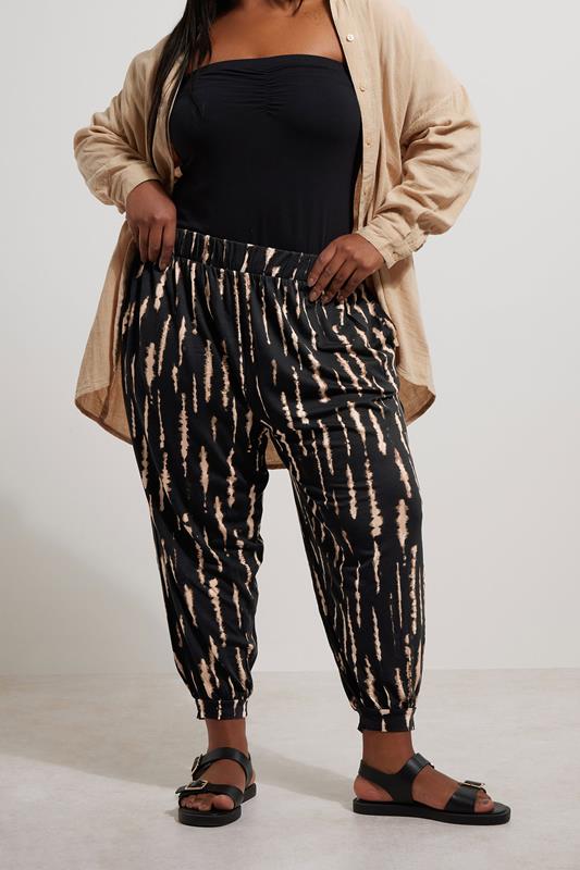 Plus Size  YOURS Curve Black Crop Harem Trousers