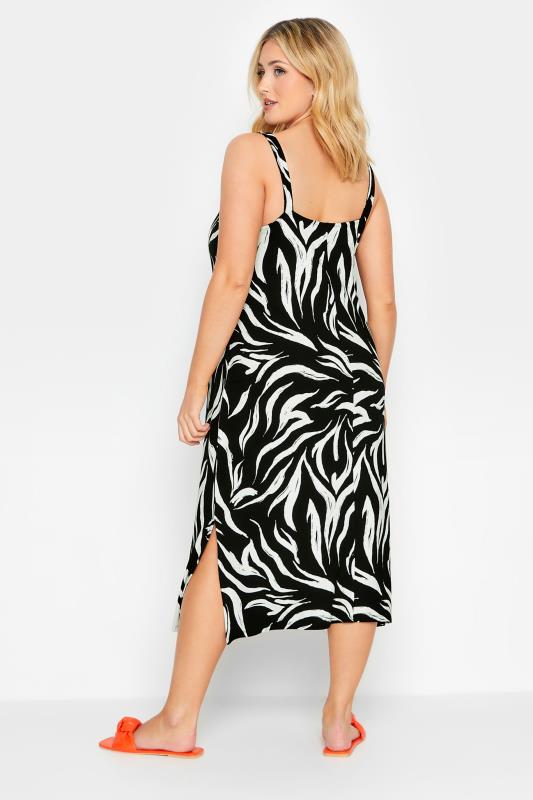 YOURS Plus Size Black Animal Print Beach Dress | Yours Clothing 6