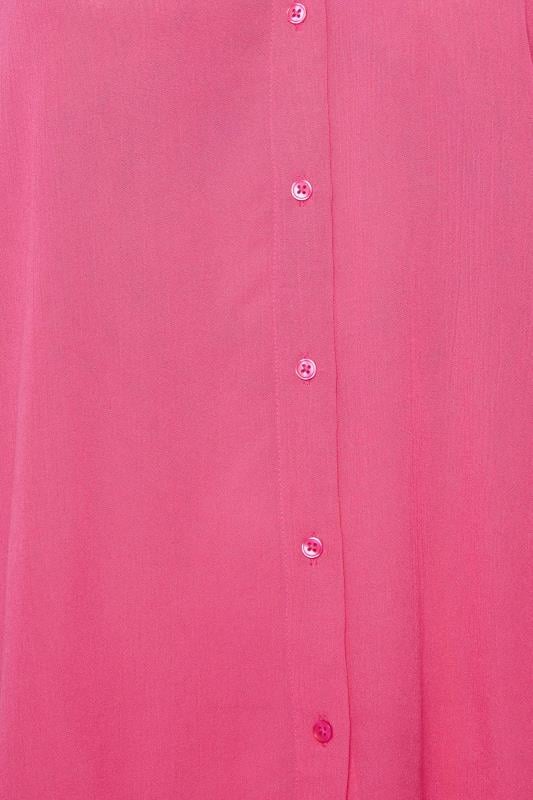 YOURS Plus Size Hot Pink Dipped Hem Sleeveless Blouse | Yours Clothing 5
