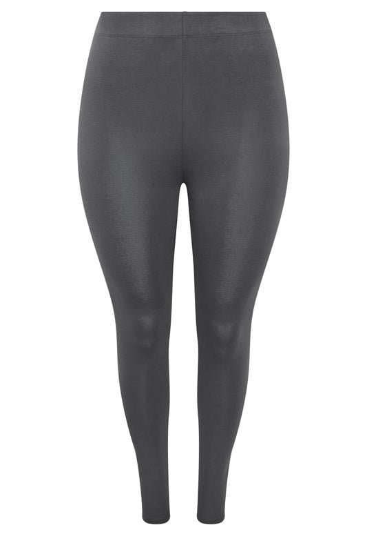 YOURS Plus Size Charcoal Grey Leggings | Yours Clothing 5
