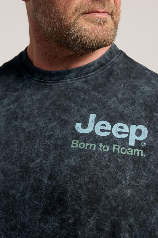 BadRhino Big & Tall Black Acid Wash 'Jeep' Graphic Vest | BadRhino 5