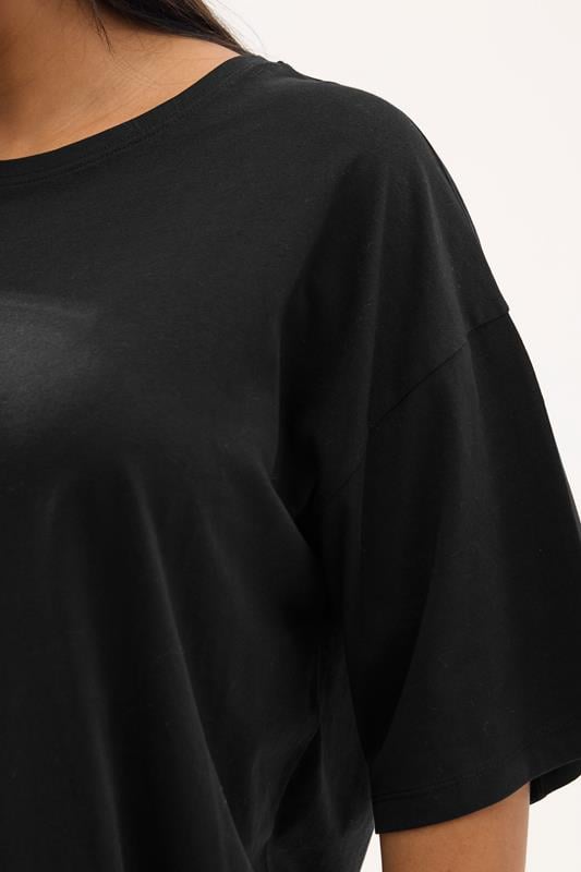 YOURS Plus Size Black T-Shirt & Legging Set | Yours Clothing 4