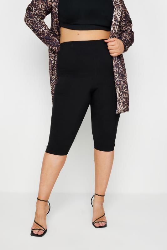 YOURS Plus Size Black Capri Cropped Trousers | Yours Clothing 2