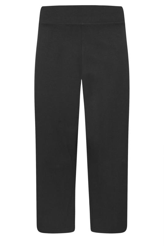 M&Co Black Cropped Wide Leg Yoga Pants | M&Co 5