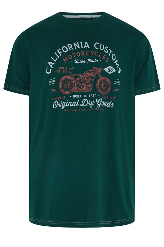 KAM Big & Tall Dark Blue California Customs Graphic Print T-Shirt | BadRhino 1