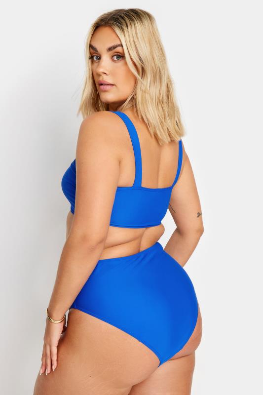 YOURS Plus Size Blue V-Front Bikini Brief | Yours Clothing 3