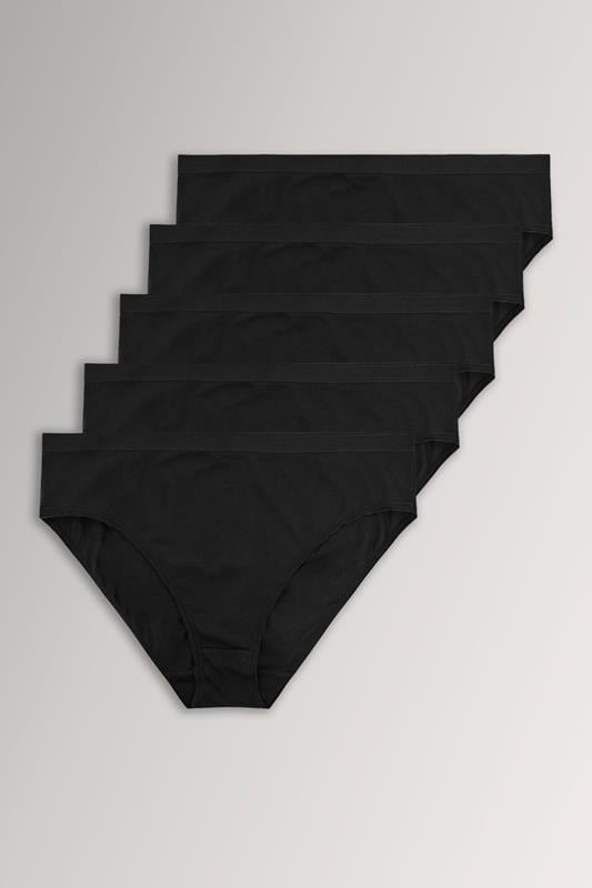  YOURSET 5 PACK Curve Black High Leg Briefs