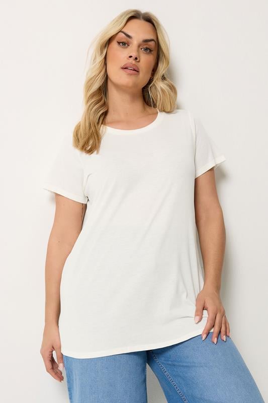  YOURS Curve Ivory White Core T-Shirt