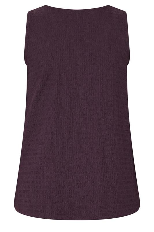 YOURS Plus Size Purple Textured Waistcoat | Yours Clothing 7