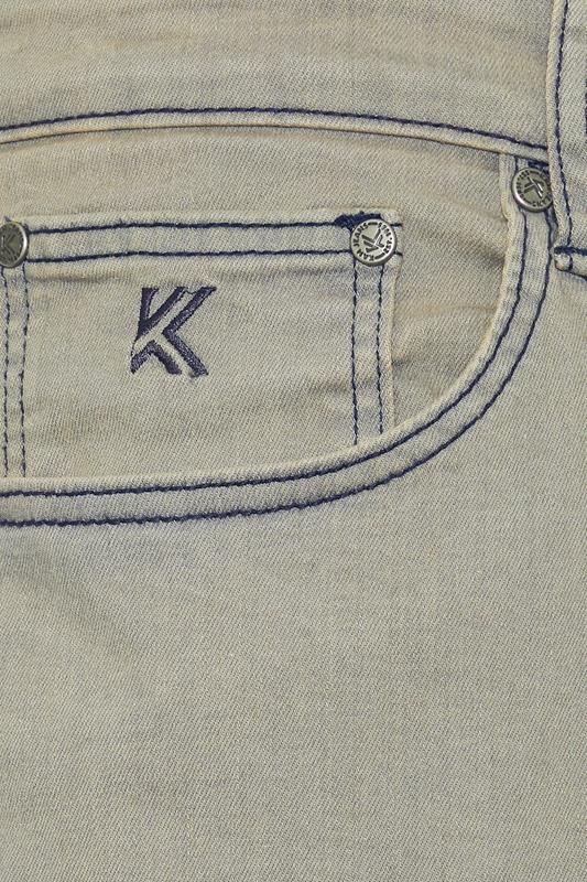 KAM Big & Tall Silver Stretch Jeans | BadRhino 5
