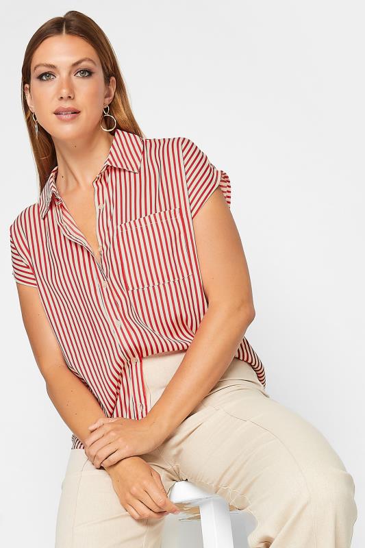 LTS Tall Women's Red Stripe Print Shirt | Long Tall Sally 1