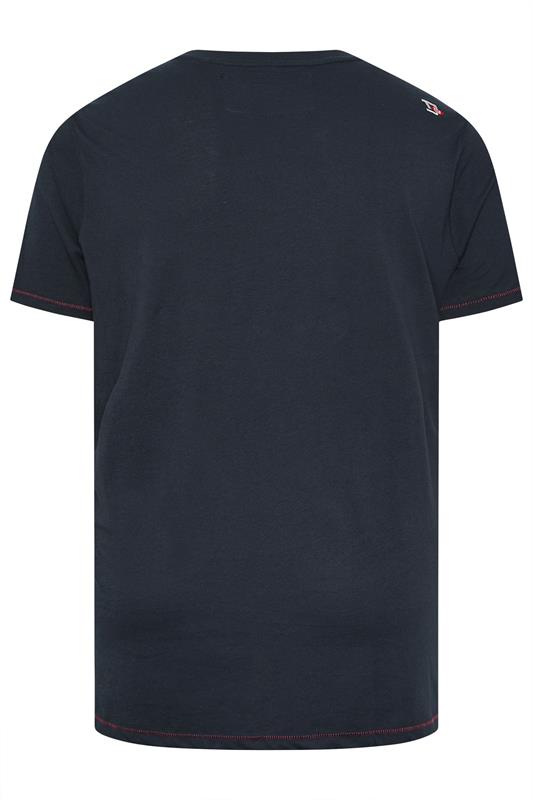 D555  Big & Tall Navy 'Detroit' Motorbike T-Shirt | BadRhino 4