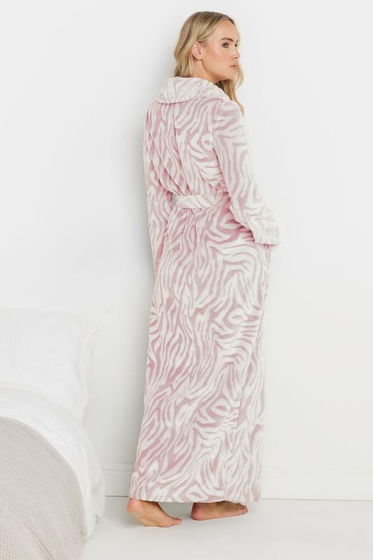 LTS Tall Pink Zebra Print Dressing Gown | Long Tall Sally 3