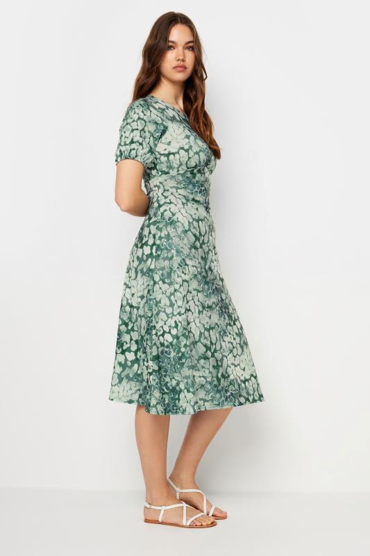 LTS Tall Women's Sage Green Animal Print Midi Dress | Long Tall Sally 4