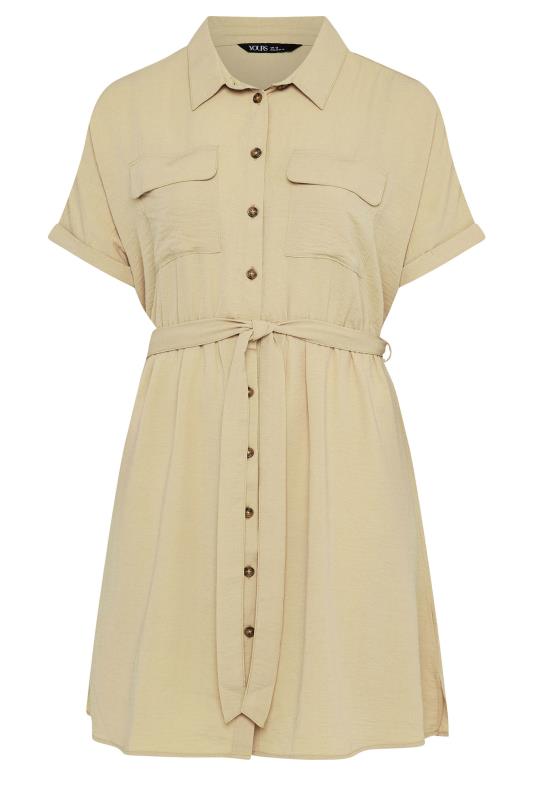 YOURS Plus Size Stone Brown Utility Dress | Yours Clothing  5