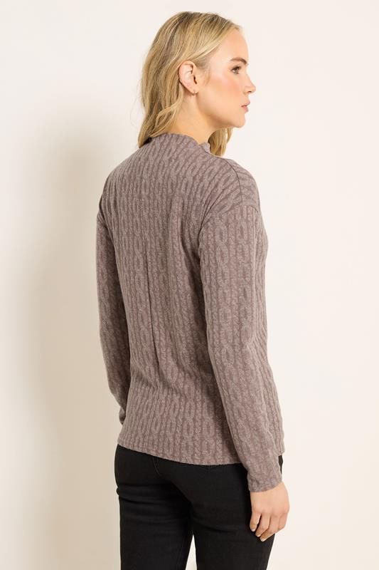 LTS Tall Light Pink Knit Funnel Top | Long Tall Sally 2