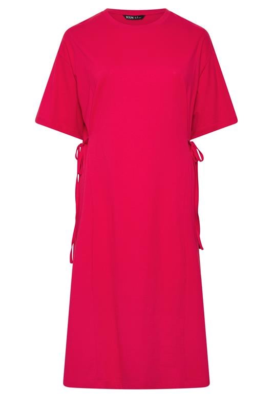 YOURS Plus Size Red Front Tie Midi Dress | Yours Clothing 1