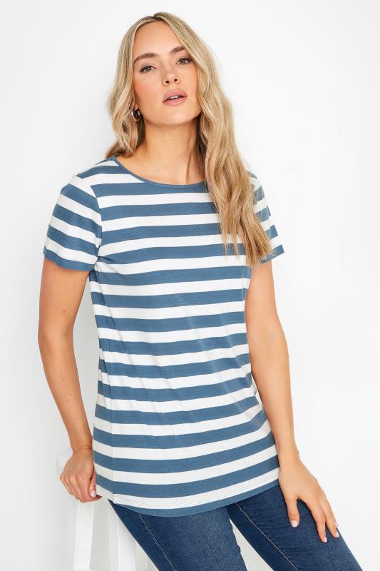 LTS Tall 2 PACK Pink & Blue Stripe T-Shirt | Long Tall Sally 2