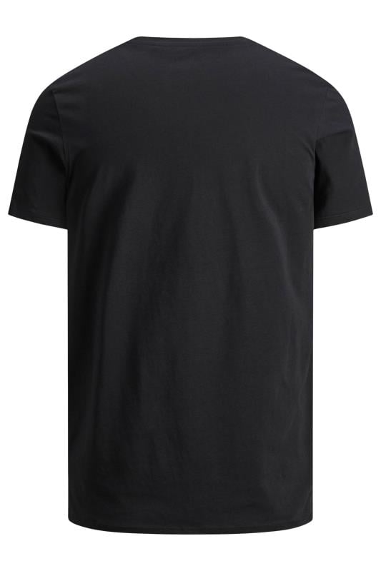 JACK & JONES Big & Tall Black Basic T-Shirt | BadRhino 4