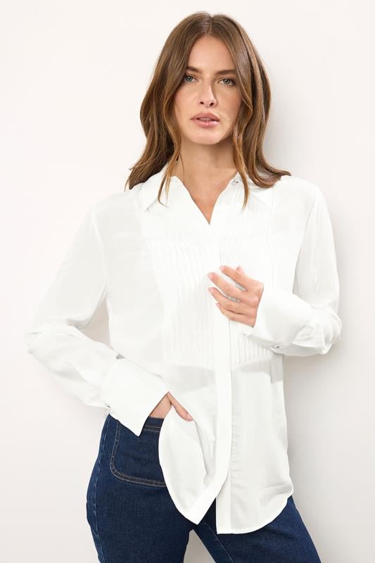 STAR White Pintuck Long Sleeve Shirt | StarByJM 3