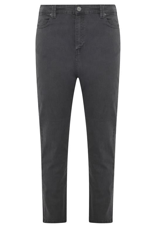 KAM Big & Tall Charcoal Grey Stretch Jeans | BadRhino 1