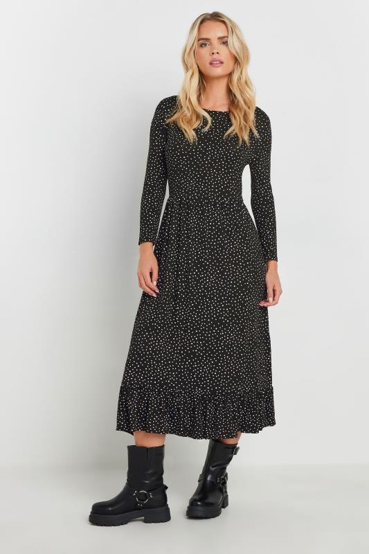 M&Co Petite Black Spot Print Midi Dress | M&Co 2