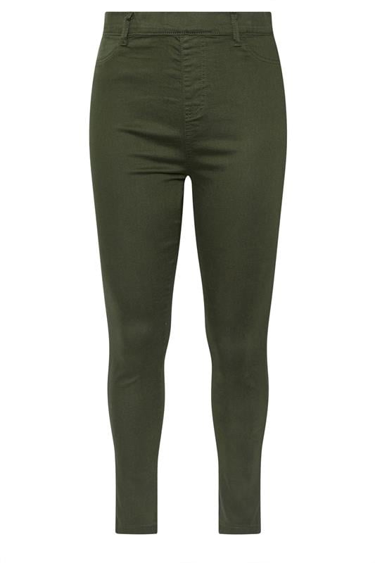 YOURS Plus Size Green GRACE Jeggings | Yours Clothing 5