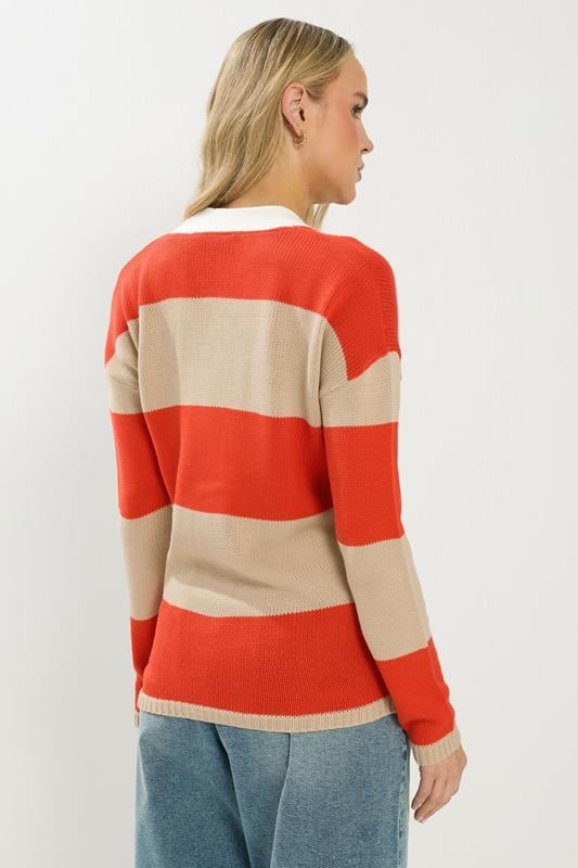 LTS Tall Women's Natural Brown & Red Cardigan | Long Tall Sally 2