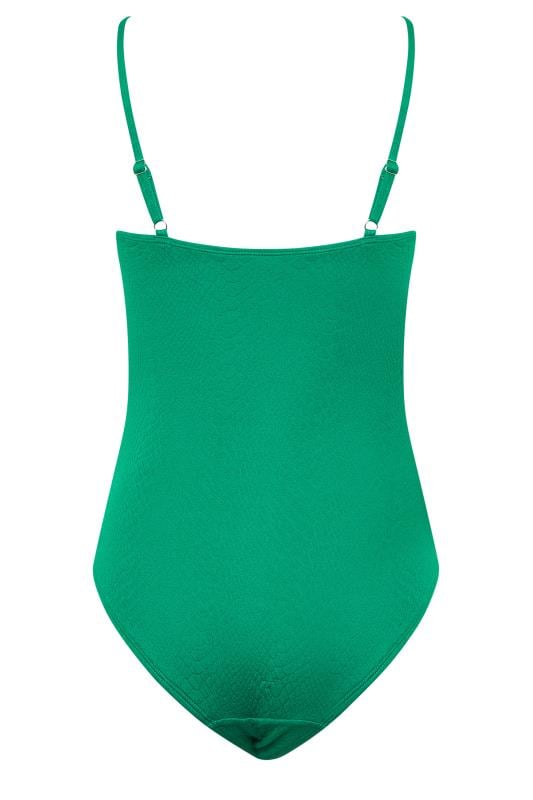 LTS Tall Dark Green Textured Swimsuit | Long Tall Sally  8