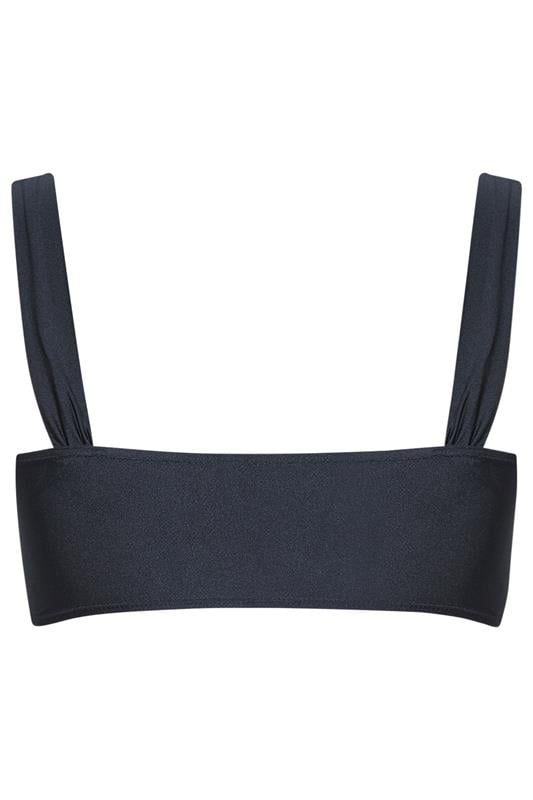 YOURS Plus Size Navy Blue Flower Detail Bikini Top | Yours Clothing 8