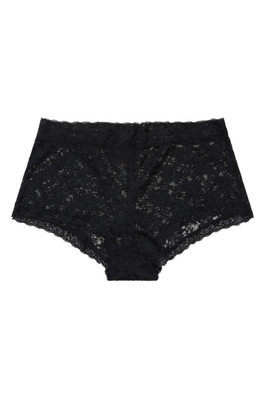 Plus Size 3 PACK Black Lace Mid Rise Shorts | Yours Clothing  5