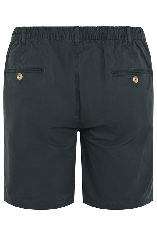 D555 Big & Tall Navy Blue Elasticated Stretch Shorts | BadRhino 4