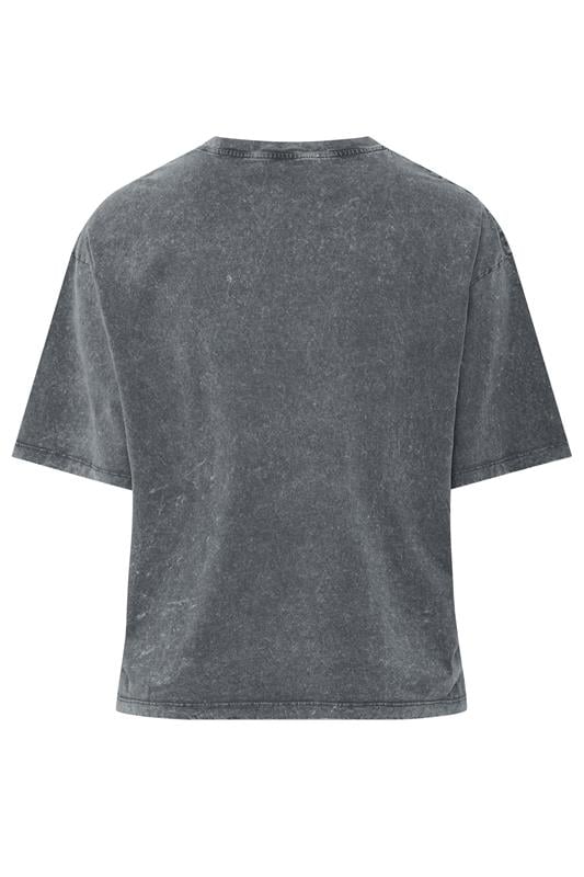 LIMITED COLLECTION Plus Size Grey Acid Wash Seam Detail Top | Yours Clothing 6