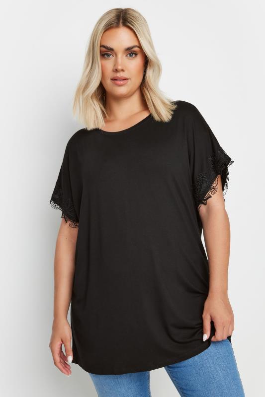 Plus Size  YOURS Curve Lace Detail Top