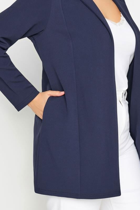 YOURS Plus Size Navy Blue Longline Blazer | Yours Clothing 5