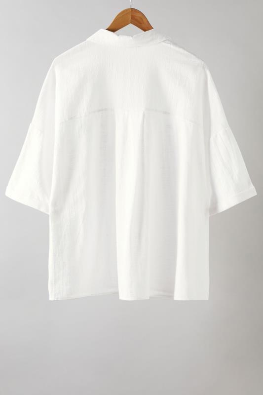 EVANS Plus Size White Cotton Shirt | Evans 7