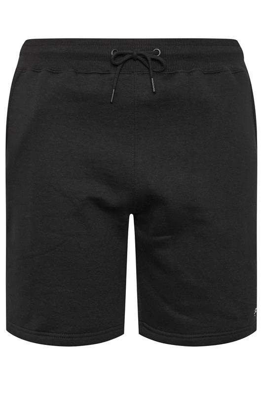 BadRhino Big & Tall Black Skull Printed Jogger Shorts | BadRhino 1