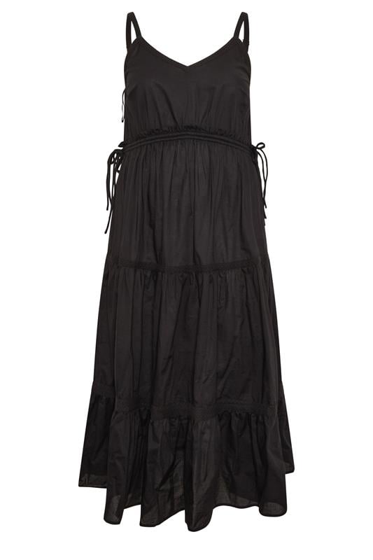 YOURS Plus Size Black Tiered Smock Dress | Yours Clothing 5