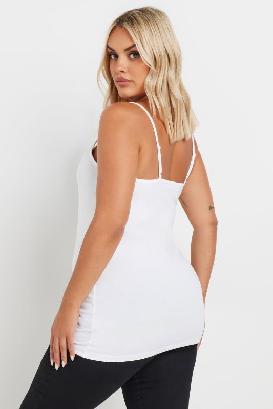 Plus Size White Cami Top | Yours Clothing 3