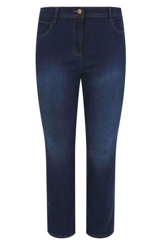 Plus Size Indigo Blue Straight Leg Fit Stretch RUBY Jeans | Yours Clothing 5
