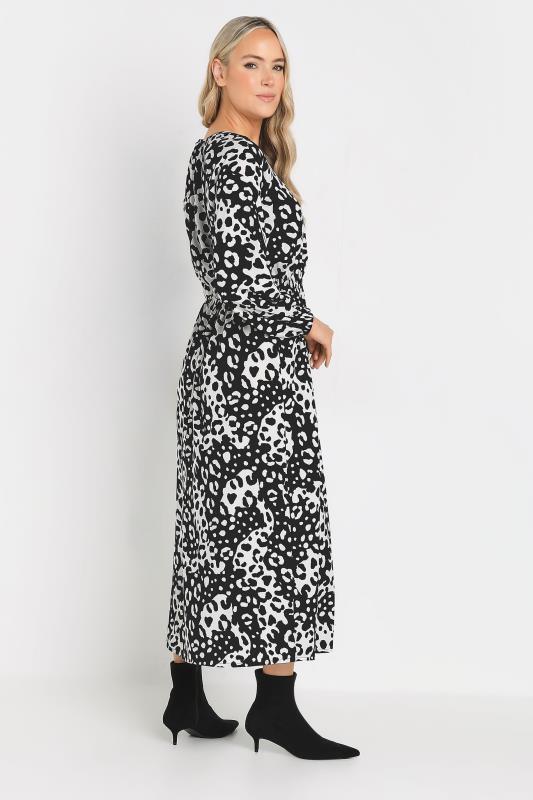 LTS Tall Black Monochrome Animal Print Tea Dress | Long Tall Sally 5