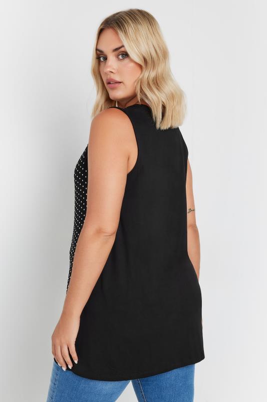 YOURS Plus Size Black Studded Vest Top | Yours Clothing 3