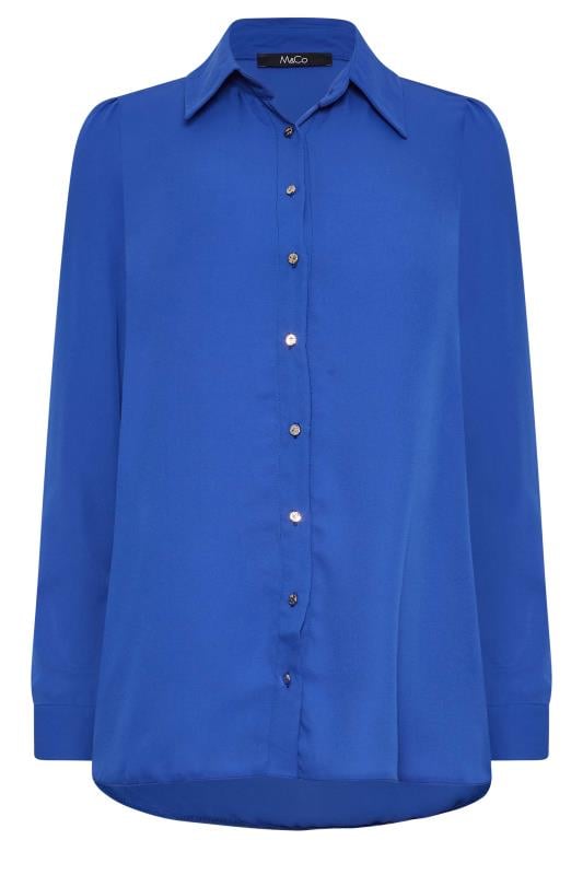 M&Co Cobalt Blue Button Through Tunic Shirt | M&Co 6