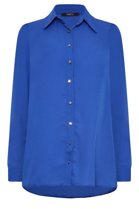 M&Co Cobalt Blue Button Through Tunic Shirt | M&Co 6