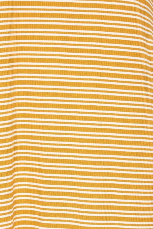 YOURS Plus Size Orange Stripe Print Maxi T-Shirt Dress | Yours Clothing 4