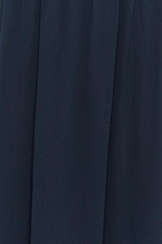 LTS Tall Women's Navy Blue Ruffle Maxi Dress | Long Tall Sally  6