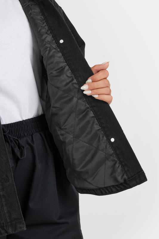 YOURS Plus Size Black Quilted Denim Shacket | Yours Clothing 6