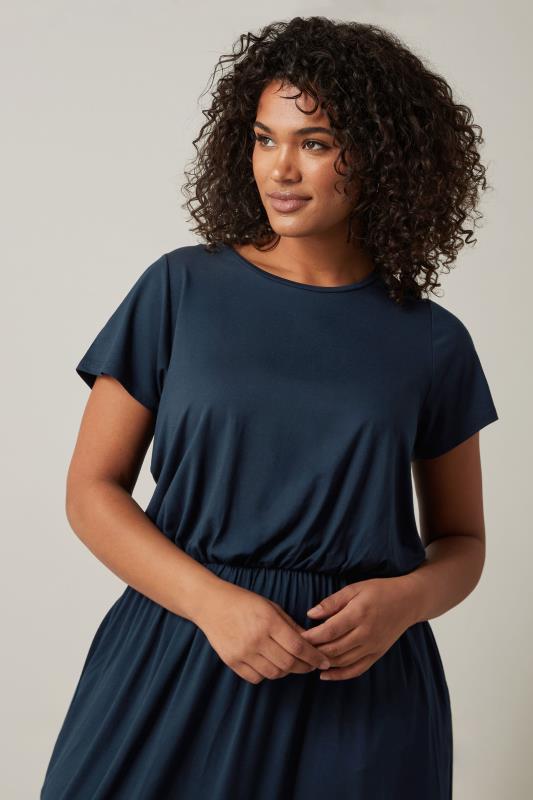 EVANS Plus Size Navy Blue Maxi Dress | Evans  4