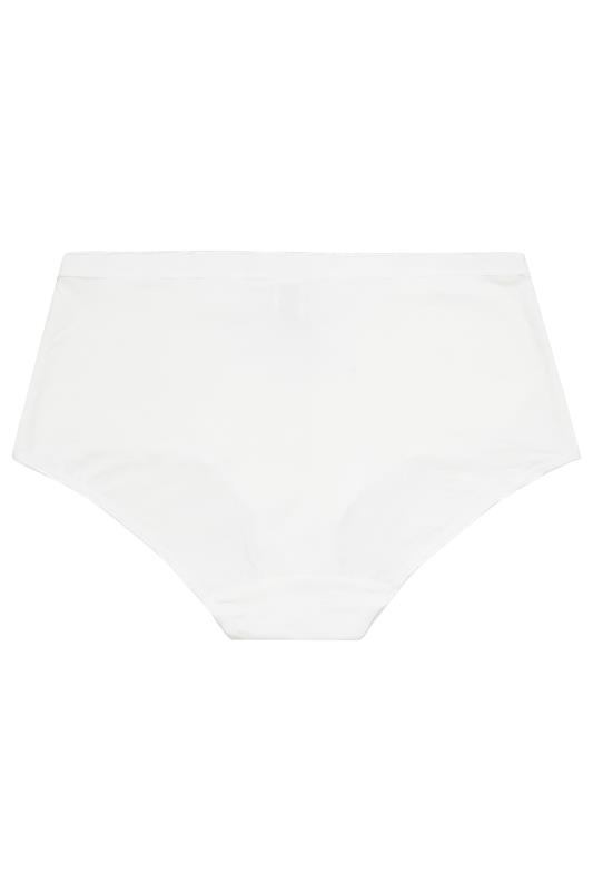 YOURS Plus Size 5 PACK White Stretch Full Briefs | Yours Clothing  7