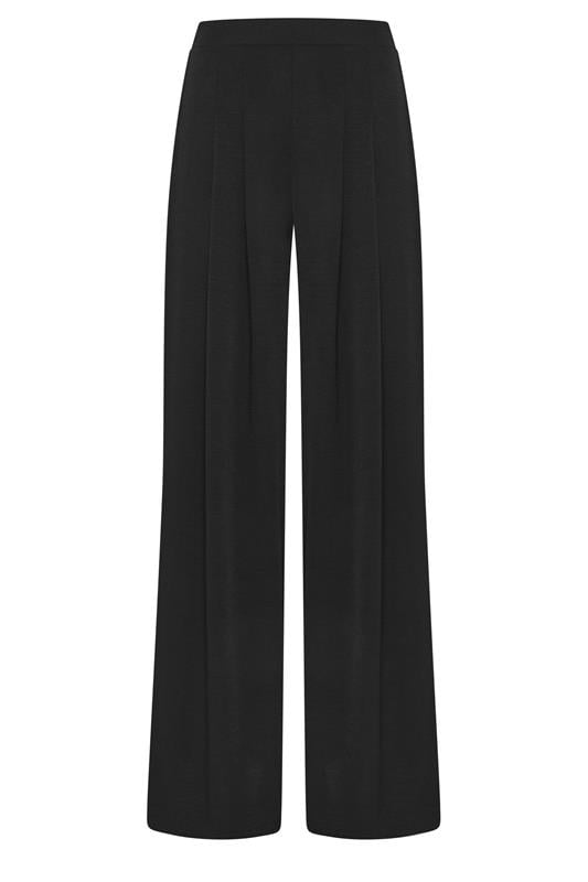 LTS Tall Women's Black Pleated Palazzo Wide Leg Trousers | Long Tall Sally 5